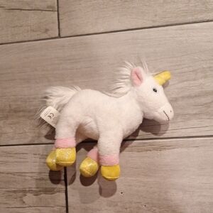 🥠russ White and Yellow Unicorn Plush 🐬